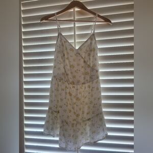 Hollister White/Yellow Floral Romper